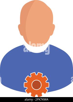 Symbol Für Kontoeinstellungen. Flache Vektor-EPS. Stock Vektor