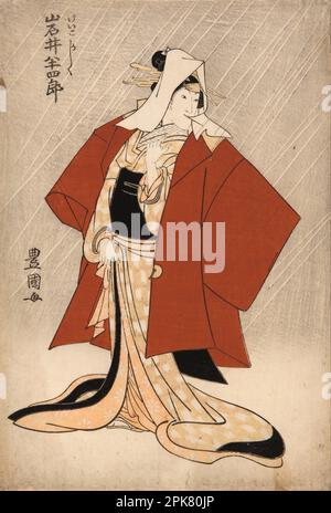 Der Kabuki-Schauspieler Iwai Hanshiro V als Entertainer (Geiko) Kashiku 1808 von Utagawa Toyokuni Stockfoto