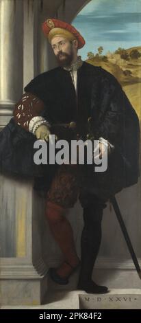 Porträt eines Mannes 1526 von Moretto da Brescia Stockfoto