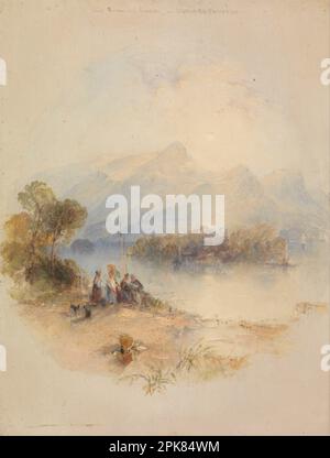 Der Summer Bower, Derwent Water circa 1838 von Thomas Creswick Stockfoto