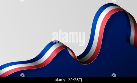 Hintergrund der Fahne auf dem französischen Band. Auswirkungselement für die Verwendung, die Sie daraus machen möchten. Stock Vektor