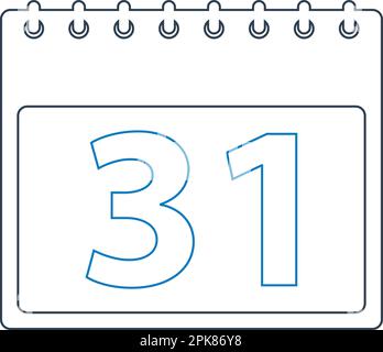 Symbol für Kalenderzeile. Vektor-EPS. Stock Vektor