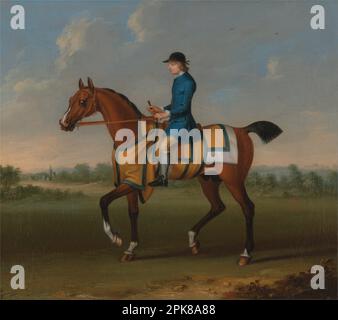 Ein Bay Racehorse mit Jockey, ca. 1730 von James Seymour Stockfoto