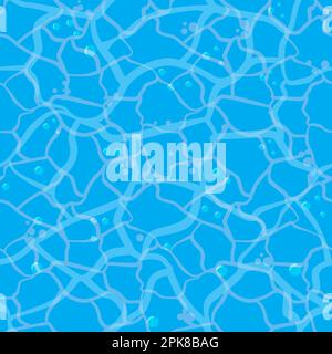 Nahtloses blaues Muster des Swimmingpools. Konsistenz des Wassers Stock Vektor