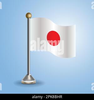 Japanische Staatstabelle. Nationales Symbol, Vektordarstellung Stock Vektor