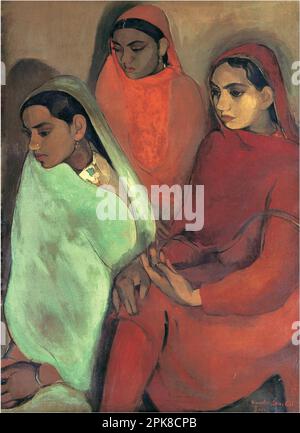 Gruppe von drei Mädchen 1935 von Amrita Sher-Gil Stockfoto