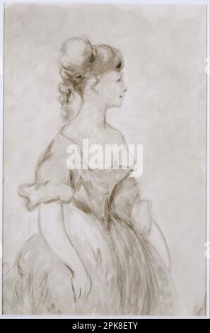 Lady in Crinoline von Constantin Jungs Stockfoto