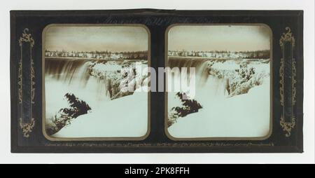 Niagarafälle Winterblick, Table Rock, Kanada Seite 1850–54 von Frederic und William Langenheim Stockfoto