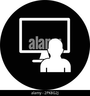 Computerbenutzersymbol. EPS-Vektor mit abgerundeten Schaltflächen. Stock Vektor