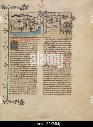 Romulus und Remus etwa 1390 - 1400 Uhr vom Ersten Meister der Bibelgeschichte von Jean de Berry Stockfoto