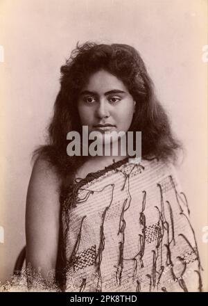 Maori Woman, Thames, Neuseeland (1890-1900) von Arthur James Iles Stockfoto