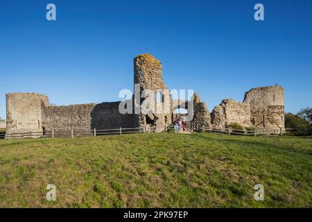 England, East Sussex, Pevensey, Pevensey Castle Stockfoto