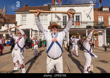 England, Kent, Tenterden, Tenterden Annual Folk Festival, Morris-Tänzer Stockfoto