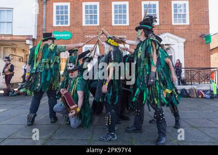 England, Kent, Tenterden, Tenterden Annual Folk Festival, Morris-Tänzer Stockfoto
