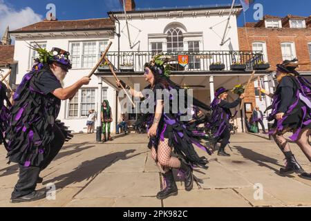 England, Kent, Tenterden, Tenterden Annual Folk Festival, Morris-Tänzer Stockfoto