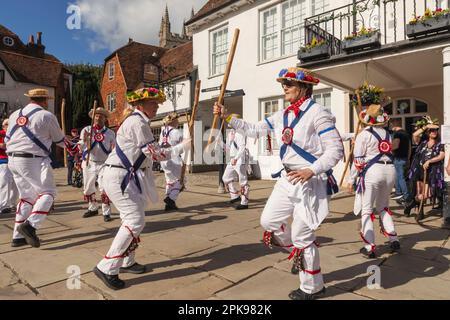 England, Kent, Tenterden, Tenterden Annual Folk Festival, Morris-Tänzer Stockfoto