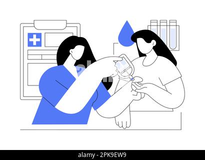 Cholesterin-Check-up abstrakte Konzeptionsvektordarstellung. Stock Vektor