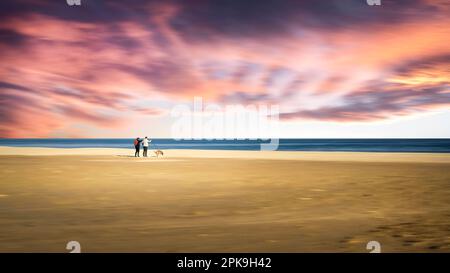 Strand in Narbonne Plage. Stockfoto
