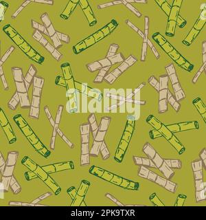 Darstellung organischer Formen. Abstrakte, nahtlose, von Hand gemalte moderne Kunst. Klassische organische Naturkritzelgrafik. Stock Vektor