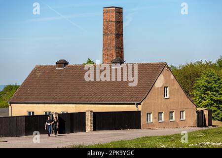 06.05.2018, Deutschland, Thüringen, Weimar - Buchenwald Memorial (KZ-Gedenkstaette), das Krematorium im Lager. 00A180506D285CAROEX.JPG [MODELL RELEA Stockfoto