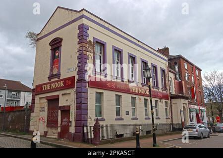 Higsons historischer Säufer, The NOOK, Griffiths St, Nelson Street, Liverpool Chinatown Pub, Merseyside, England, UK, L1 5DW Stockfoto