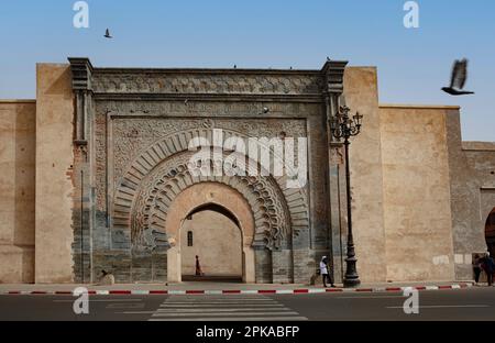 Marokko, Marrakesch, Bab Agnaou, Tor, Stadtmauer Stockfoto