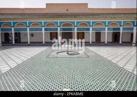 Marokko, Marrakesch, Bahia-Palast Stockfoto