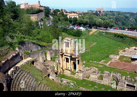 Das Römische Theater In Volterra - Toskana, Italien, Europa Stockfoto