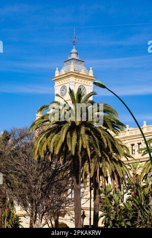 Ayuntamiento de Malaga. Im Rathaus. Avenida de Cervantes. Malaga, Andalusien, Costa del Sol. Spanien Stockfoto