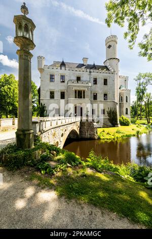 Europa, Polen, Niedermösien, Schloss Karpniki / Schloss Fischbach Stockfoto