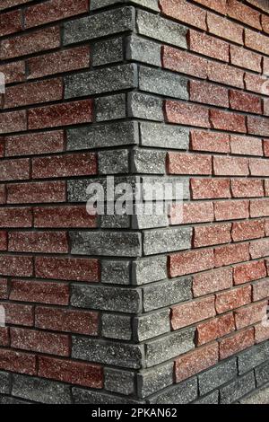 Ein Teil dekorativen Mauerwerks einer Ziegelwand Stockfoto
