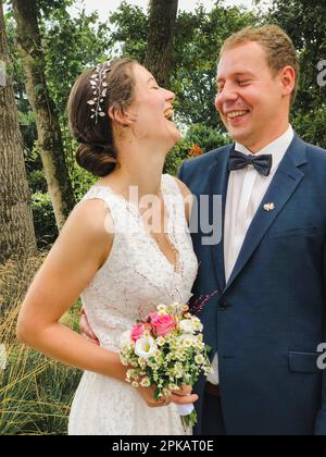 Hochzeit, Braut und Bräutigam, Hamburg, Deutschland Stockfoto