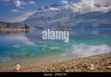 Eibsee bei Garmisch-Partenkirchen Stockfoto