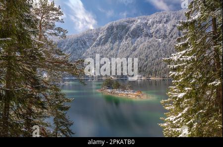 Eibsee bei Garmisch-Partenkirchen Stockfoto