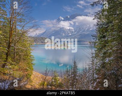 Eibsee bei Garmisch-Partenkirchen Stockfoto