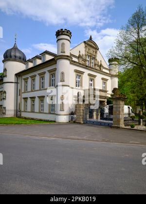 Burg in Ditterswind, Gemeinde Teil des Marktes Maroldsweisach, Bezirk Haßfurt, Niederfrankreich, Franken, Bayern, Deutschland Stockfoto