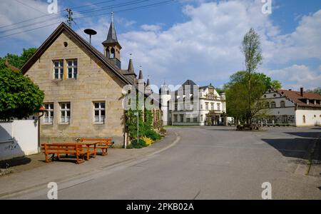 Burg in Ditterswind, Gemeinde Teil des Marktes Maroldsweisach, Bezirk Haßfurt, Niederfrankreich, Franken, Bayern, Deutschland Stockfoto