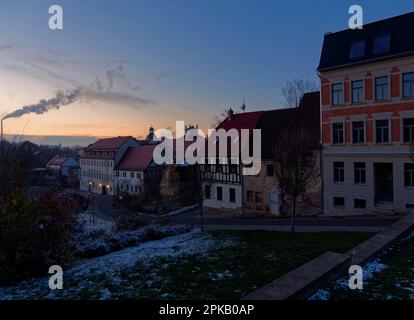 Blick auf das Haus Seckendorff im Brühl in Zeitz, Burgenlandkreis, Sachsen-Anhalt Stockfoto