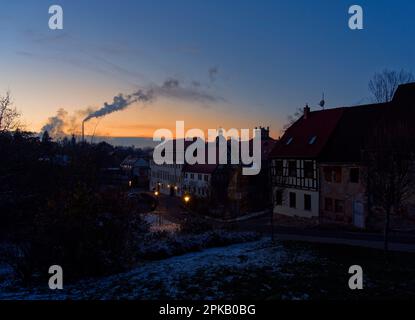 Blick auf das Haus Seckendorff im Brühl in Zeitz, Burgenlandkreis, Sachsen-Anhalt Stockfoto