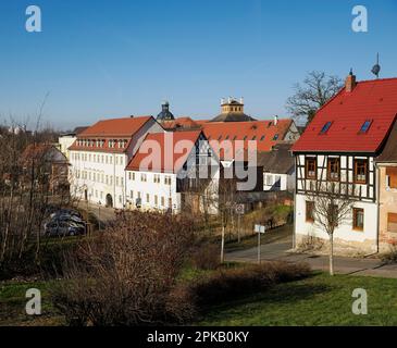 Blick auf das Haus Seckendorff im Brühl in Zeitz, Burgenlandkreis, Sachsen-Anhalt Stockfoto