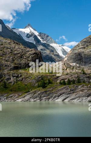 Stausee des Großglockner Gletscherwassers im Nationalpark hohe Tauern, Österreich Stockfoto