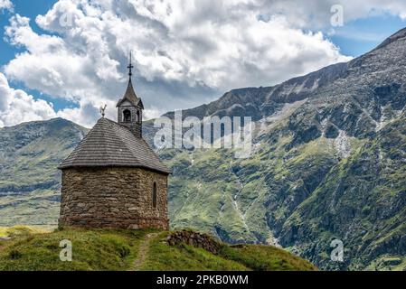 Kleine Kapelle am Großglockner im Nationalpark hohe Tauern, Österreich Stockfoto