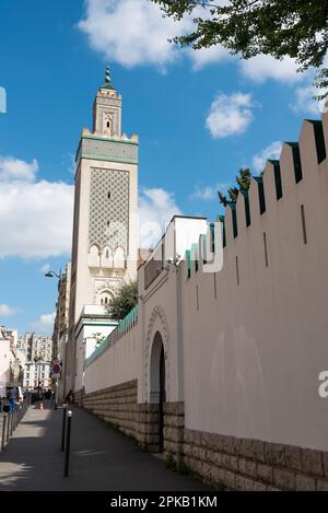 Die Außenseite des Grande Mosquee de Paris, Frankreich Stockfoto