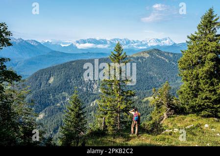 Wandern in den bayerischen alpen rund um Lenggries, Deutschland Stockfoto