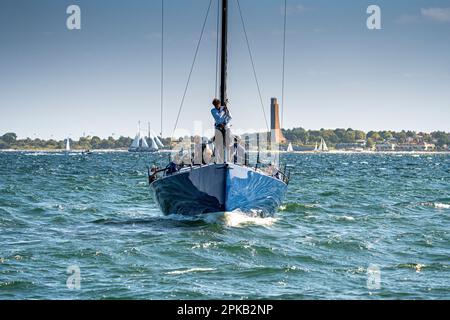 Segelboote während der Kieler Woche, Schleswig-Holstein, Deutschland Stockfoto