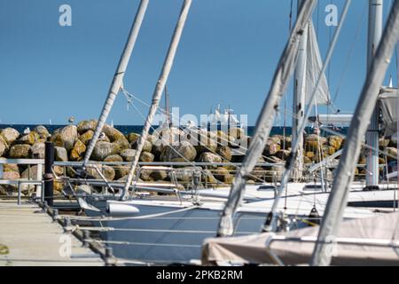 Segelboote während der Kieler Woche, Schleswig-Holstein, Deutschland Stockfoto