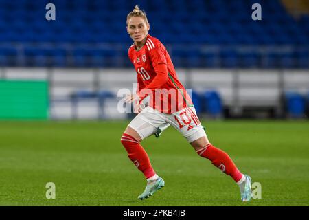 Jess Fishlock of Wales während des Women's International Friendly Match Wales Women vs Northern Ireland Women im Cardiff City Stadium, Cardiff, Vereinigtes Königreich, 6. April 2023 (Foto von Craig Thomas/News Images) in, am 4.6.2023. (Foto: Craig Thomas/News Images/Sipa USA) Guthaben: SIPA USA/Alamy Live News Stockfoto