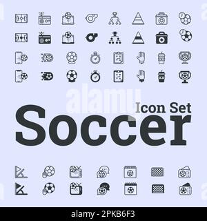 Fußballfieber: Ikonensatz für Fans Stock Vektor