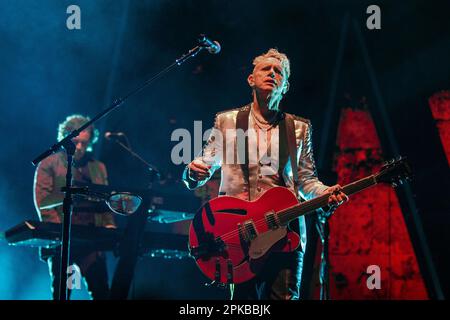 Chicago, USA. 05. April 2023. Des Depeche-Modus während der Memento Mori Tour im United Center am 5. April 2023 in Chicago, Illinois (Foto: Daniel DeSlover/Sipa USA) Guthaben: SIPA USA/Alamy Live News Stockfoto