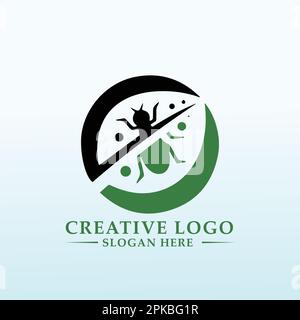 Ein Logo für ein neues Schädlingsbekämpfungsunternehmen Ameisensymbol Stock Vektor